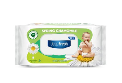 DEEP FRESH BEBEK ISLAK HAVLU 100'LÜ PAPATYA resmi