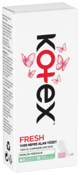 KOTEX İNCE GÜNLÜK PED 18'Lİ PARFÜMSÜZ resmi