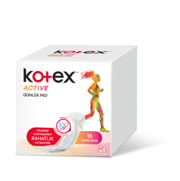 KOTEX ACTIVE GÜNLÜK PED 16'LI (16X16) resmi