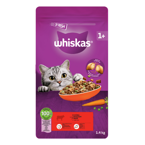 WHİSKAS SIĞIRLI KURU MAMA       1.4KG*6 resmi