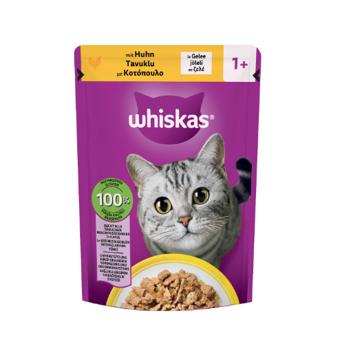 WHİSKAS TAVUKLU POŞET YAŞ MAMA  85G*28 resmi