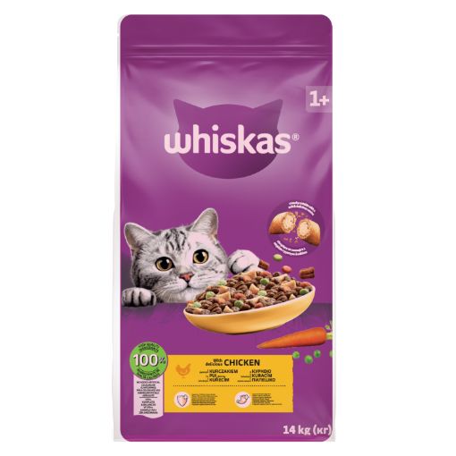 WHİSKAS TAVUKLU & SEBZELİ KUR MA 14KG*1 resmi