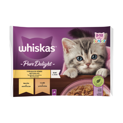 WHİSKAS PURE DELİGHT YAVRU YAV  4X85G*13 resmi